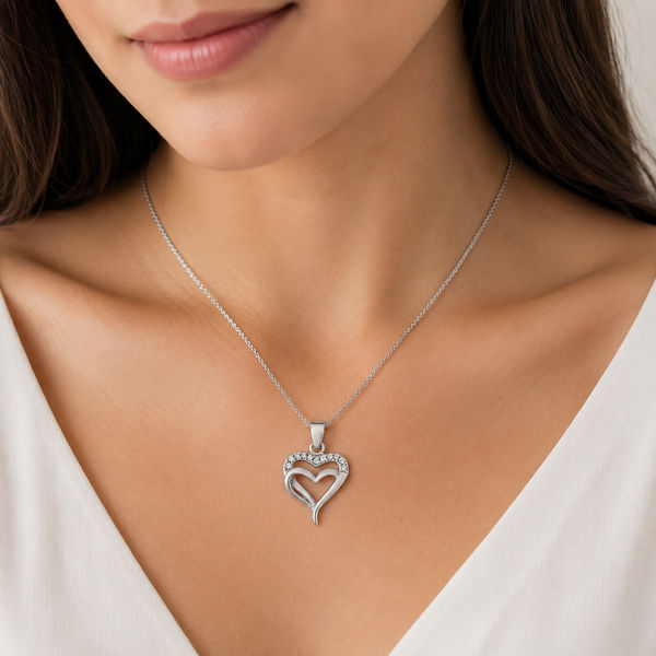 The Openwork Heart Silhouette Pendant